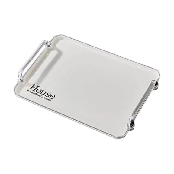 Fiocias Decorative Tray Candy Tray Makeup Tray Storage Tray Rectangle Serving Tray Bread White M