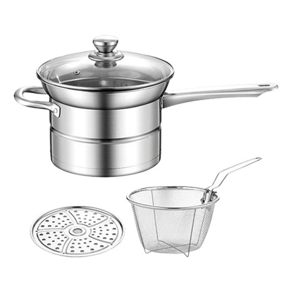 Fiocias Deep Fryer Set, Frying Basket, Cookware, Cooking Pot, Stock Pot, Milk Warmer C