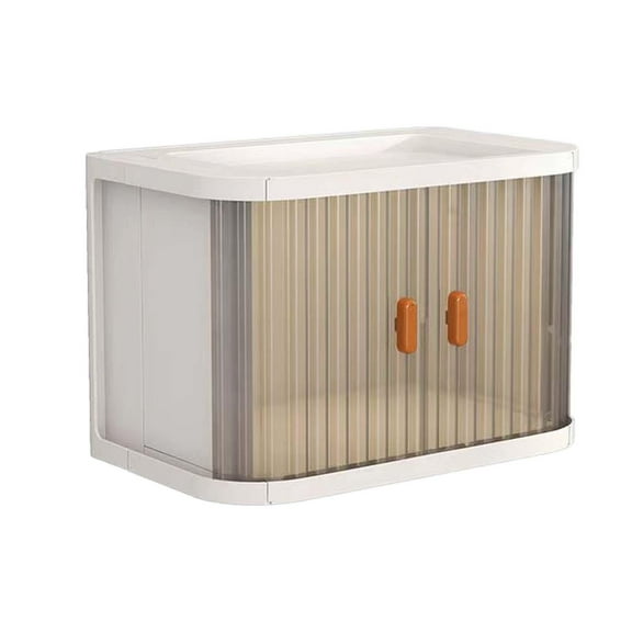 Fiocias Desk Storage Box Stackable Foldable Desktop Organizer Storage Bins for Sundries, 1pcs