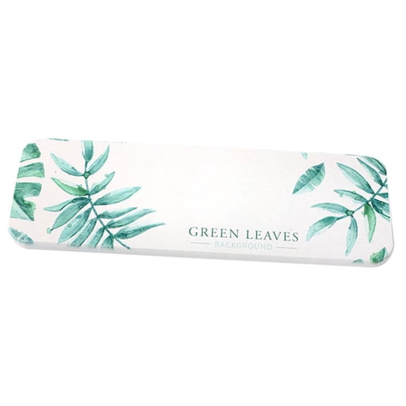Fiocias Diatomite Drink Coaster Non-slip base to absorb water. Green leaves