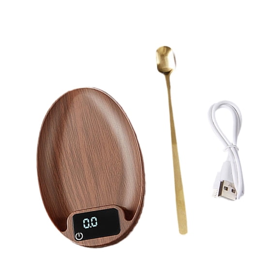 Fiocias Digital kitchen scale - Practical and elegant mini pocket scale for tea rooms, Brown