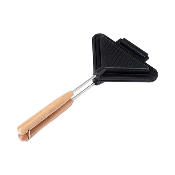 Fiocias Double Sided Sandwich Baking Pan Cookware Aluminum with Detachable Handle Waffle