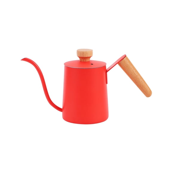 Fiocias Drip Coffee Kettle, Gooseneck Kettle Narrow Drip Kettle, Pour over Coffee Kettle red