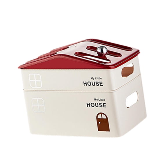Fiocias Durable Router Storage Box Cord Organizer Cable Management Rack Modern Dustproof Double Layer