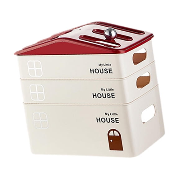 Fiocias Durable Router Storage Box Cord Organizer Cable Management Rack Modern Dustproof Three Layer