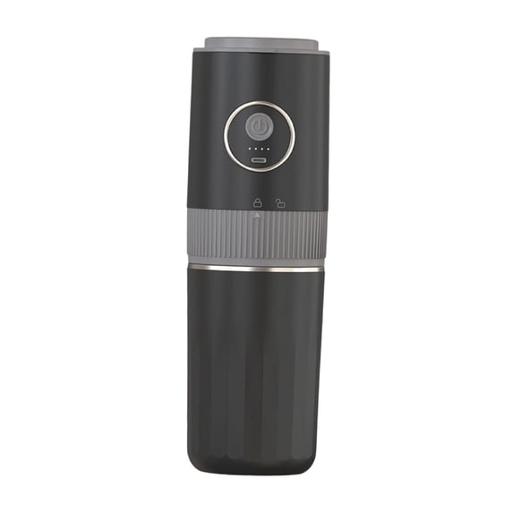 Fiocias Electric Portable Pour over Coffee Maker Versatile Pourover Grinding + Dripper Black