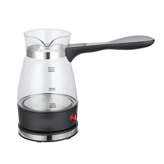 Fiocias Electric Turkish Coffee Pot Coffee Machine Clear Glass Easy to Clean Kettle with 110V