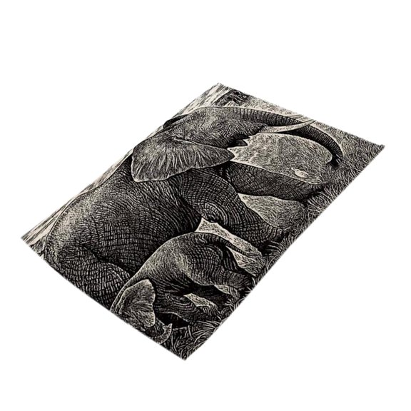 Fiocias Elephant Pattern Insulation Bowl Placemat Dining Pad Western Table Mat 3