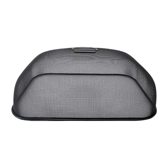 Fiocias Fine Mesh Food Cover Dish Cover Net Breathable Reusable Multipurpose with Handle Black