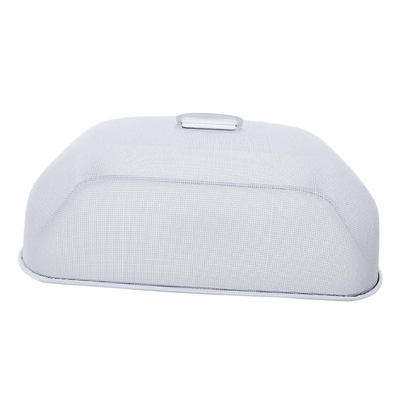 Fiocias Fine Mesh Food Cover Dish Cover Net Breathable Reusable Multipurpose with Handle White