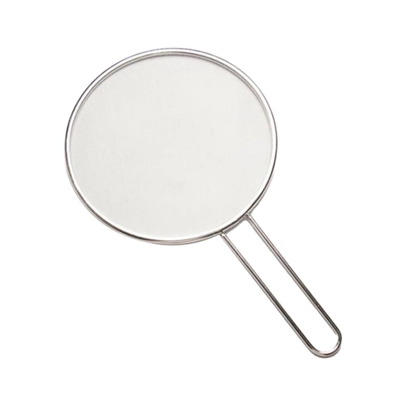 Fiocias Fine Mesh Splatter Screen Easy Clean with Handle Grease Splatter Guard Fine Mesh 19cm