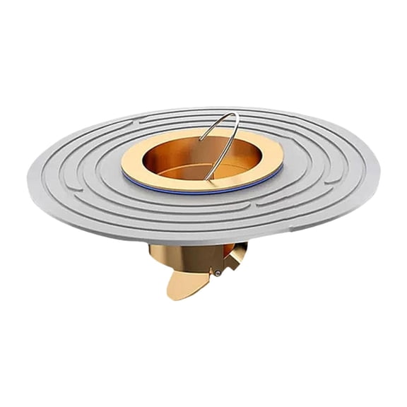 Fiocias Floor Drain Backflow Preventer Plug Insert Mount with Reducer Rings Shower Drain Gray
