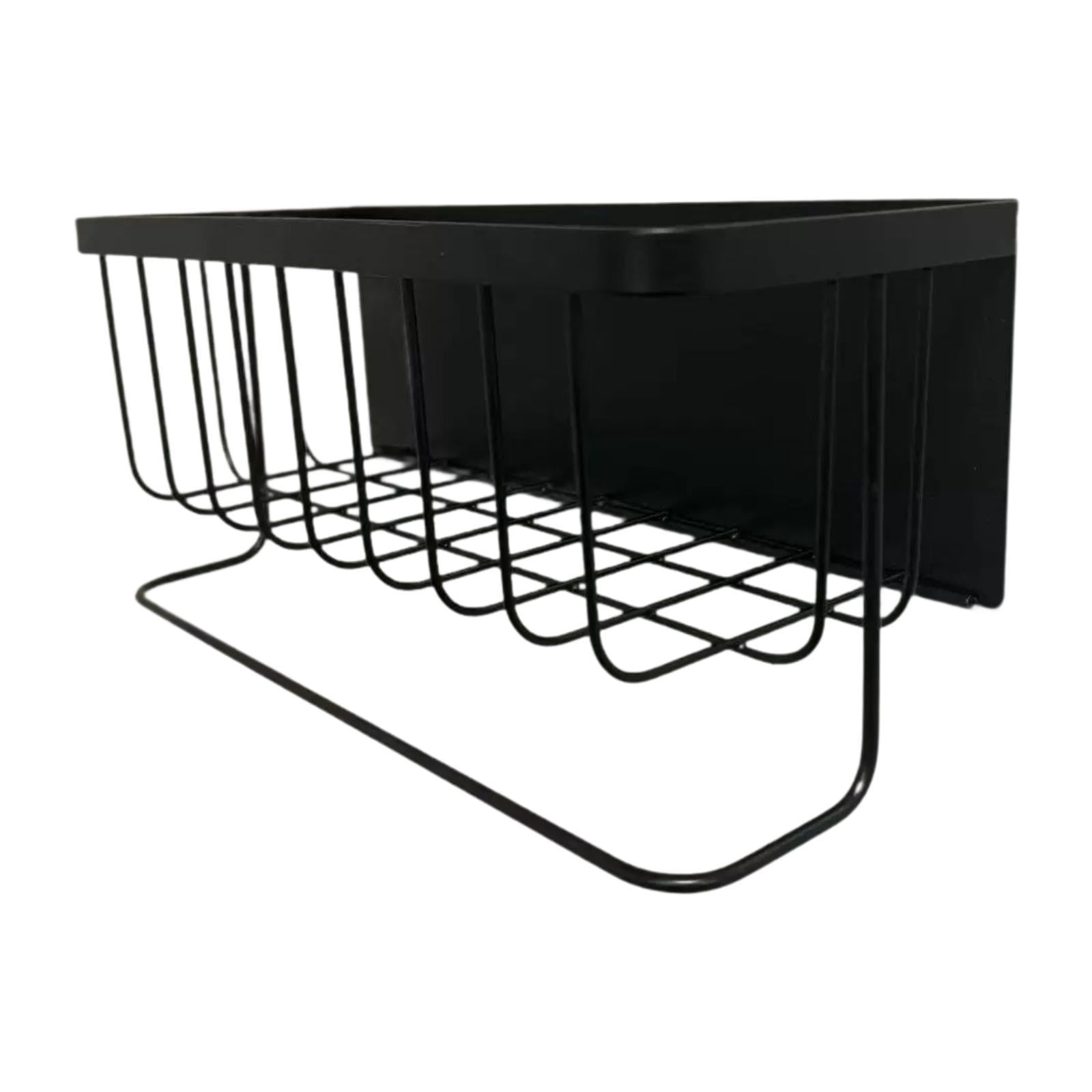 Fiocias Fridge Shelf Spice Rack Stainless Steel Kitchen Organizer Shelf Fridge Organizer Black