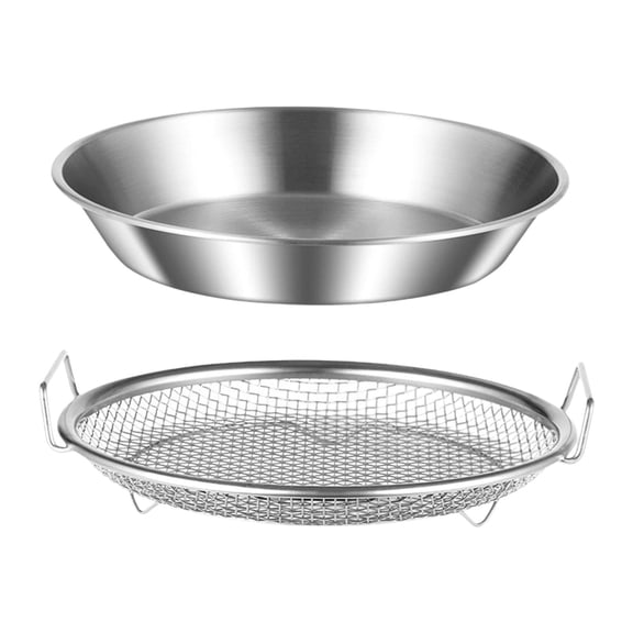 Fiocias Fried Food Container Frying Drainer Net Snack Draining Dish with Food Tray Multi