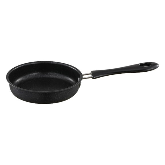 Fiocias Fry Pan Induction Omelette Pan Non Stick with Long Handle Small Saute Pan for RV Black