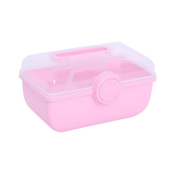 Fiocias Girl Hair Accessories Storage Box Large Capacity Jewelry Organizer Container for Pink