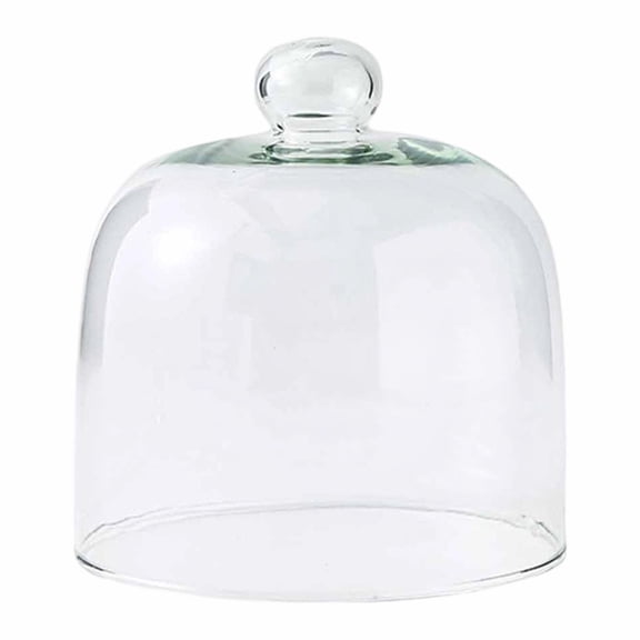 Fiocias Glass Dome Cake Cover Clear Display Cloche for Food Cake Stand Afternoon Tea 17cmx16cm