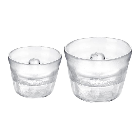 Fiocias Glass Pickle Jar with Weight Lid Container Multifunction Pickle Pot Fermentation 2Pcs H7.8cm 9.6cm
