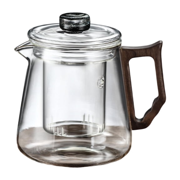 Fiocias Glass Tea Pot Loose Leaf Tea Maker Water Jug Blooming Tea Maker for Home Office Clear