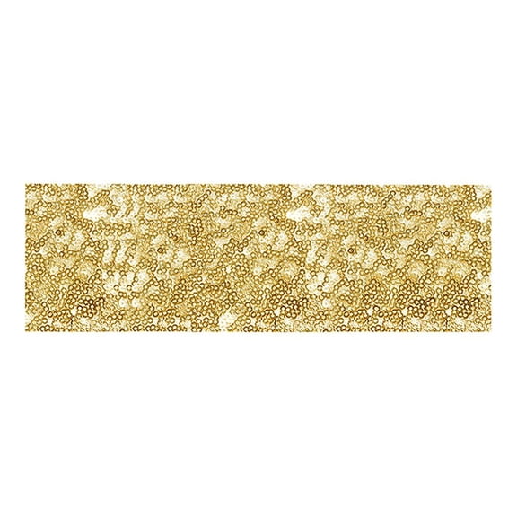 Fiocias Glitter Sequin Table Runner 12'x108' Sparkly for Wedding Party Banquet Decor 108 Golden