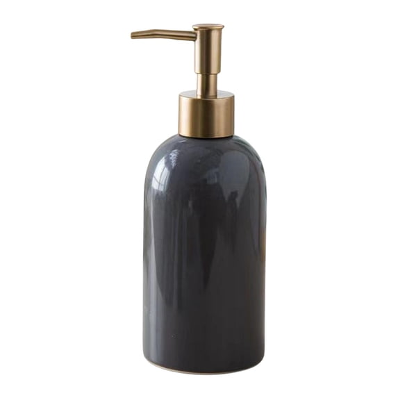 Fiocias Hand Liquid Pump Bottle Empty Soap Dispenser 420ml Shower Bathroom for Mouthwash Gray