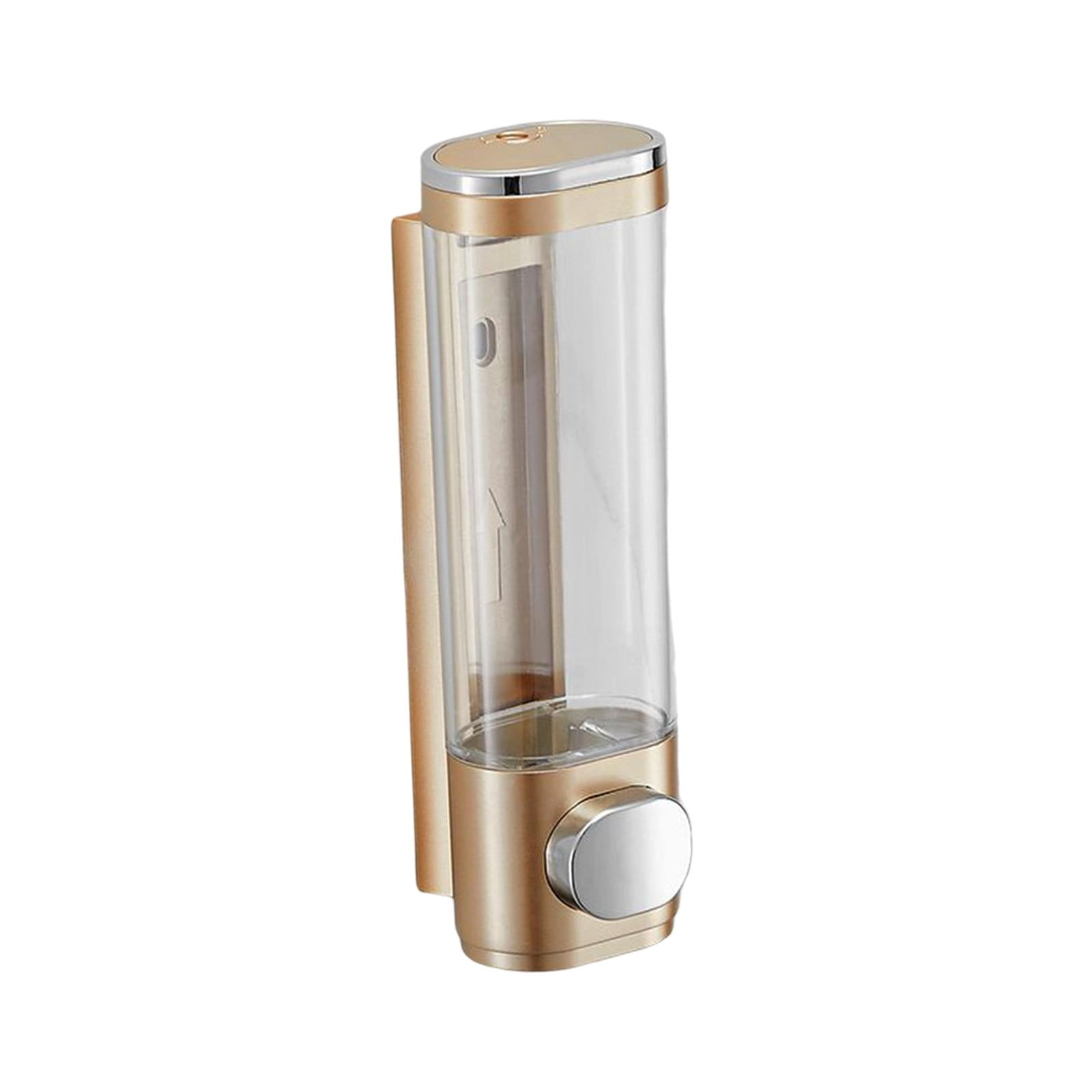Fiocias Hand Press Soap Dispenser Wall Mounted Container Bath Liquid Soap Dispenser for Gold Single
