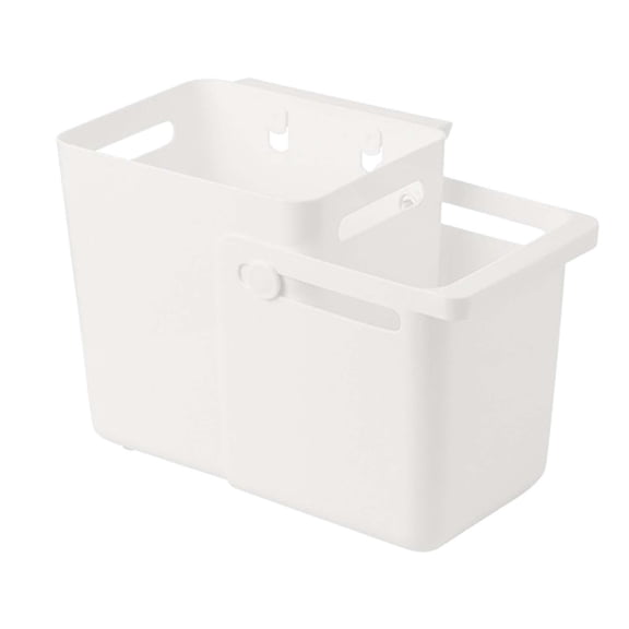 Fiocias Hanging Kitchen Trash Can Recycling Food Waste Bin Extendable Modern Compost Bin White