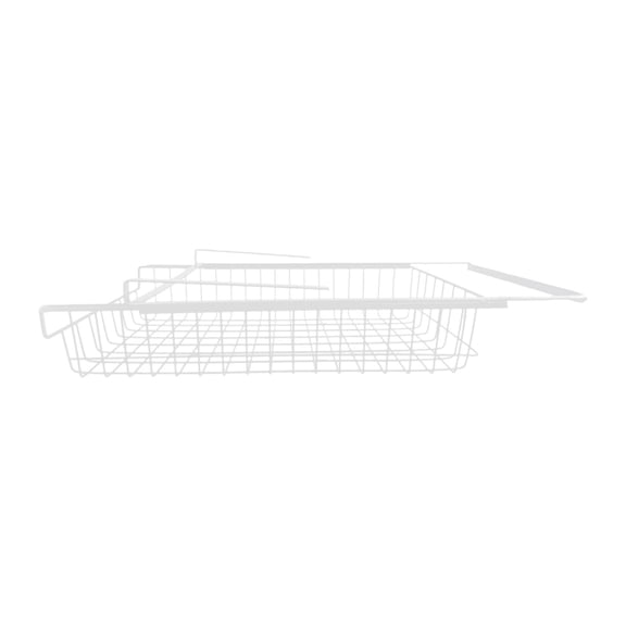 Fiocias Hanging Pullout Drawer Basket Mesh Storage Basket Home Decor Sliding Under Shelf White Large