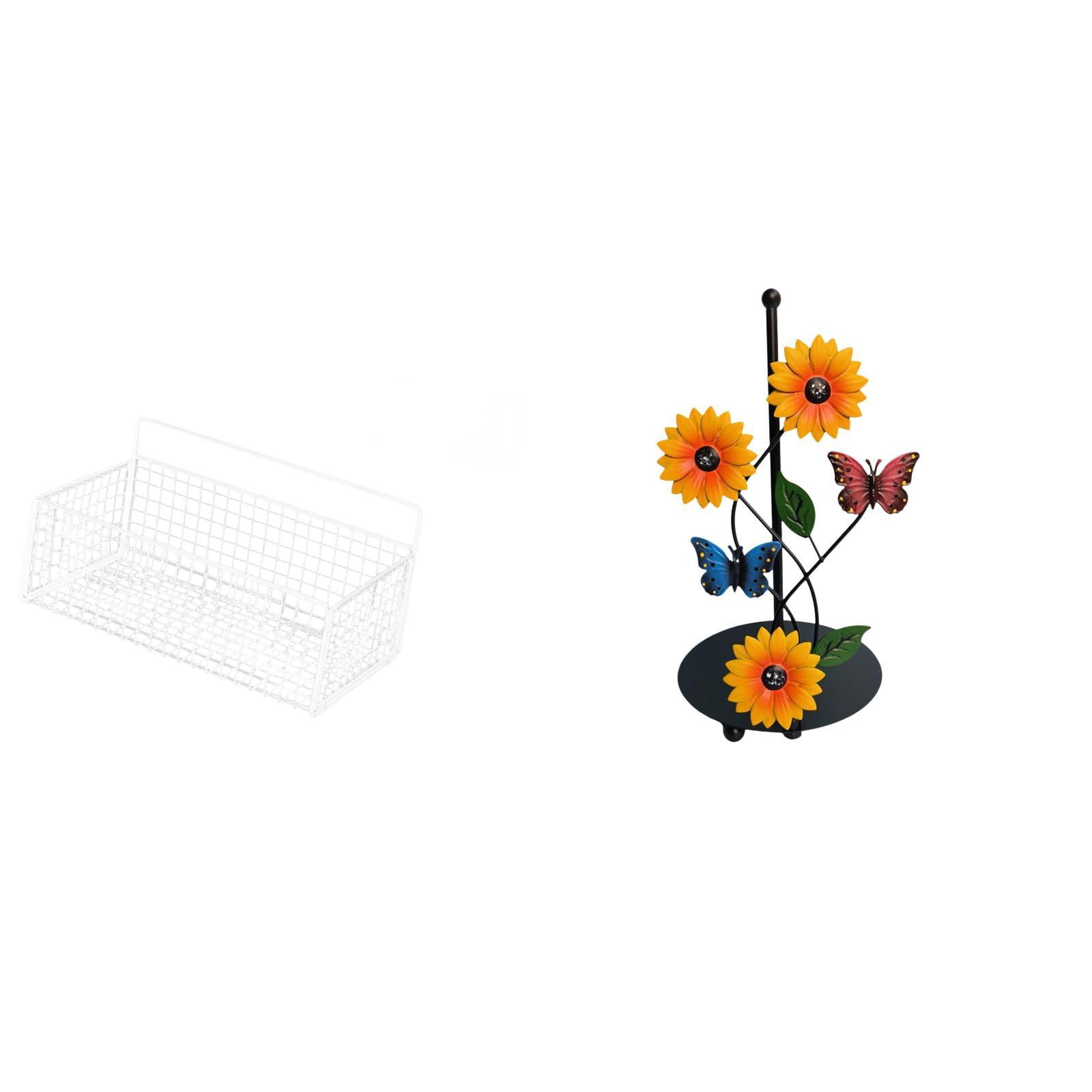 Fiocias Hanging Storage Basket Wall Organizer Cabinet Storage Basket Wall Mounted Shelves Toilet Paper Holder Iron Construction Decoration Suitable