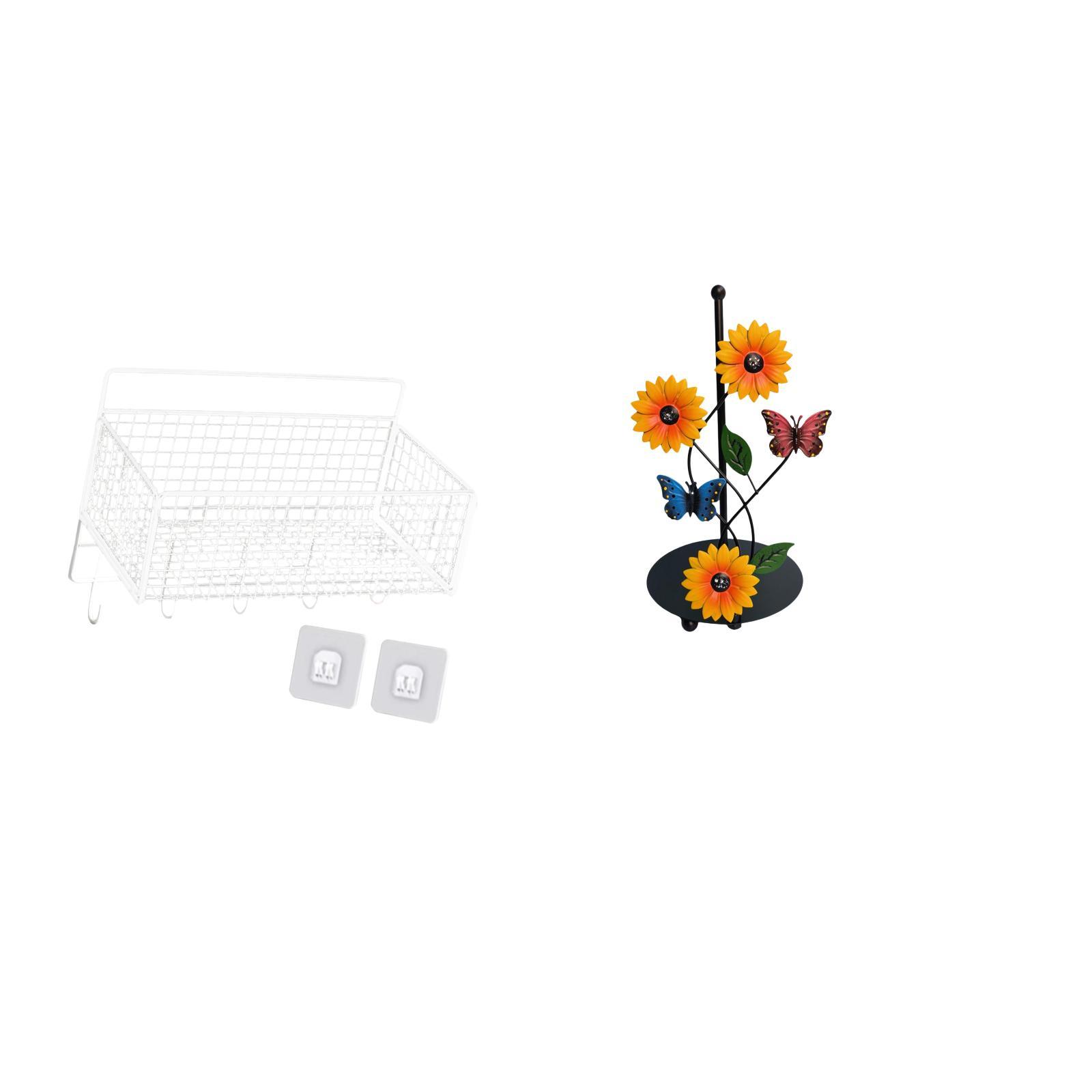 Fiocias Hanging Storage Basket Wire Organizer Cabinet Toilet Paper Holder Iron Basket Rack Suitable for Kitchen Bathroom Living Room Dorm Apartment