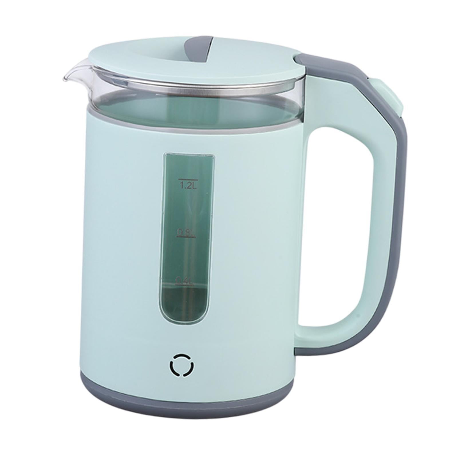Fiocias High Borosilicate Glass Electric Kettle Hot Water Kettle for Hotel Daily Use Green
