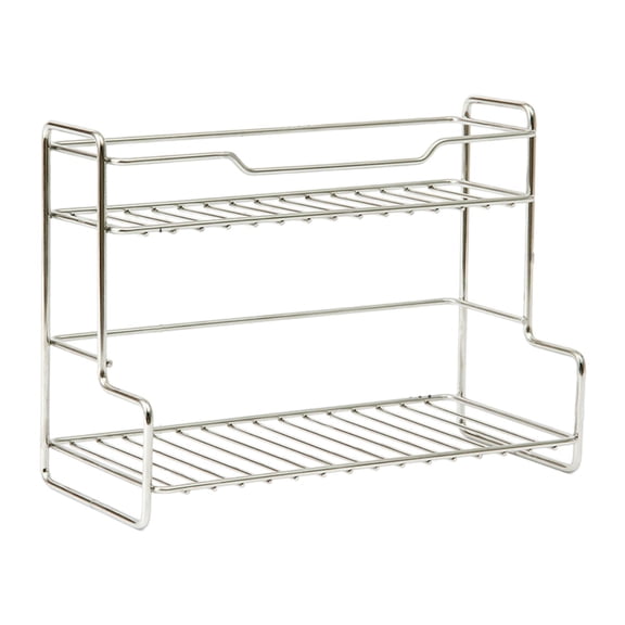 Fiocias Home Storage Rack Bathroom Shower Organizer Practical Display Shelf Stable Spice Silver