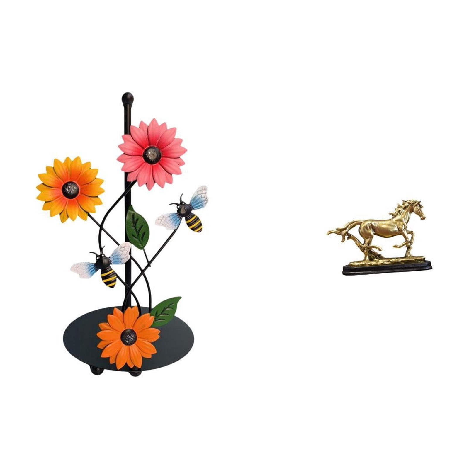 Fiocias Horse Paper Towel Holder Sculpture Figurine Artwork Collectible Art Ornament Statue for Desk Decoration Bookcase Living Room Furniture Home Decor Non