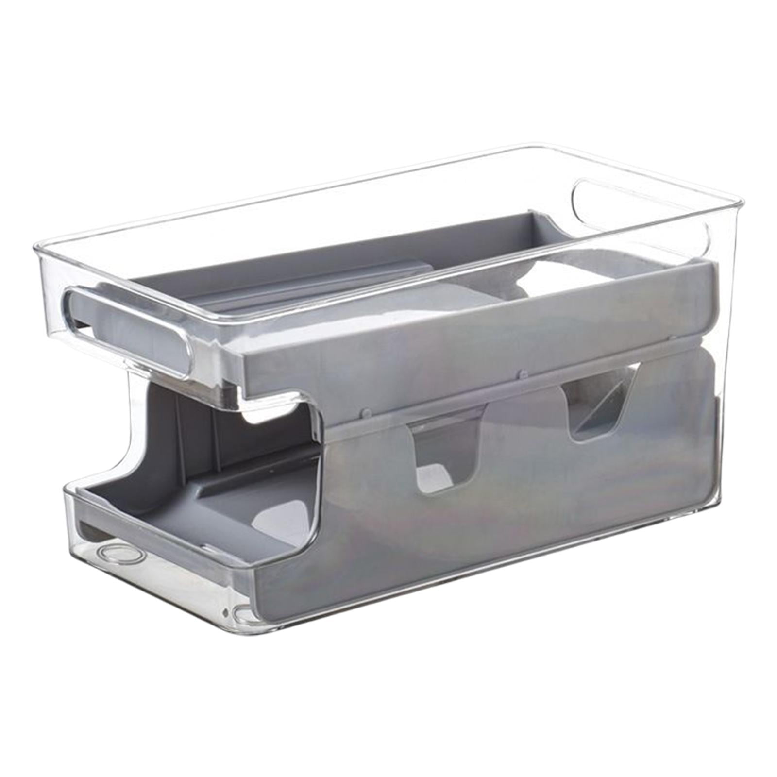 Fiocias Household Fridge Organizer Organization Storage Bins for Cabinet Cupboard Drawer Gray