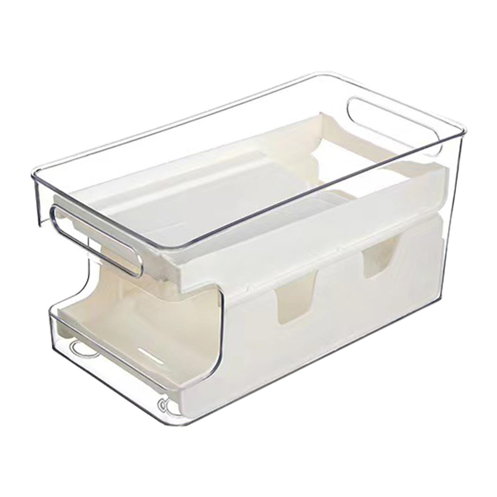 Fiocias Household Fridge Organizer Organization Storage Bins for Cabinet Cupboard Drawer White