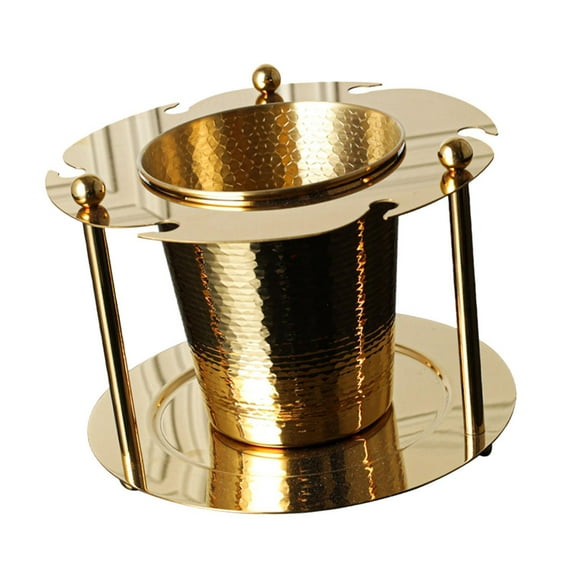 Fiocias Ice Bucket for Party Cooling Bucket Detachable Practical Easy Carrying Container Gold