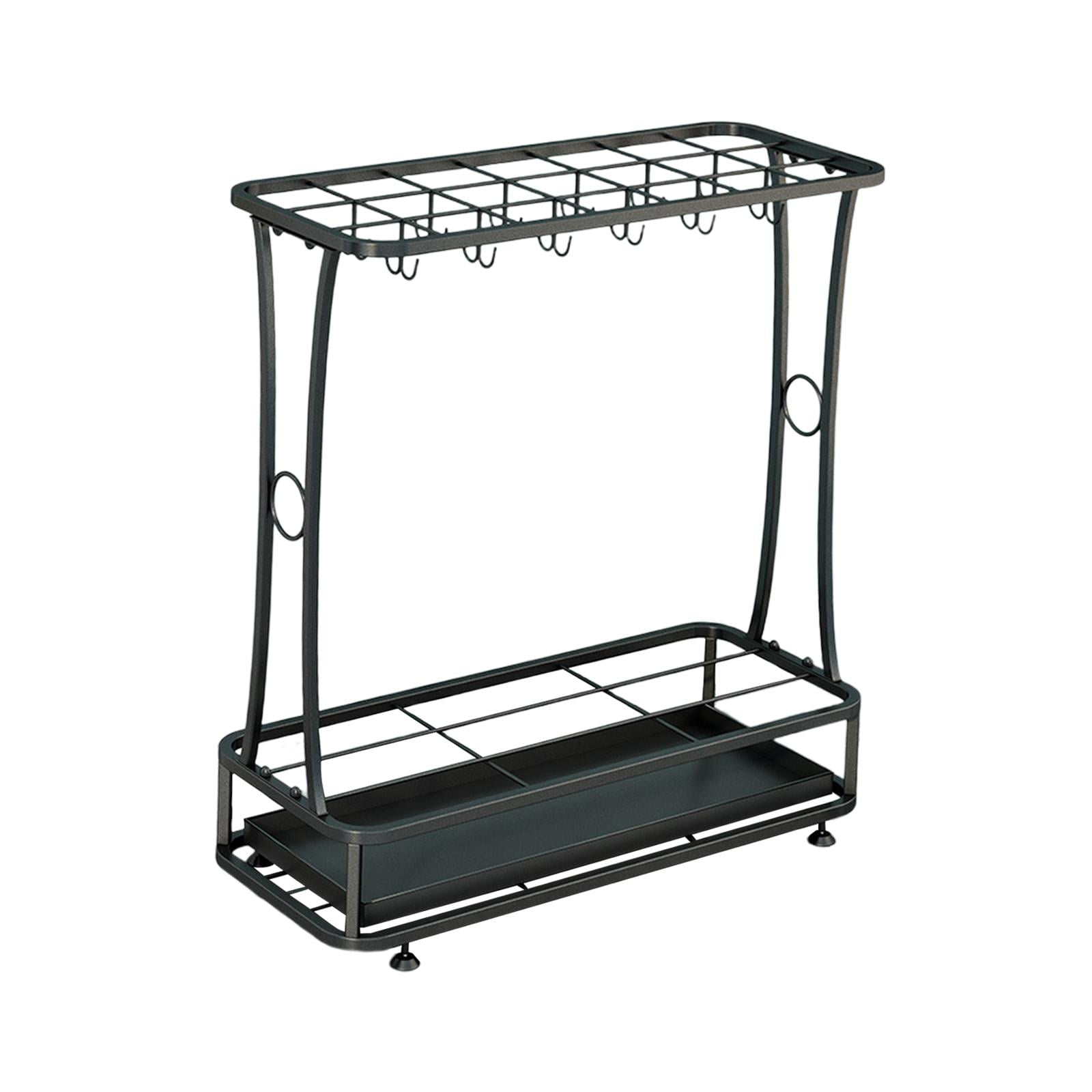 Fiocias Iron Umbrella Holder with Removable Drip Tray Umbrella Storage Rack for Entryway 21 Hole