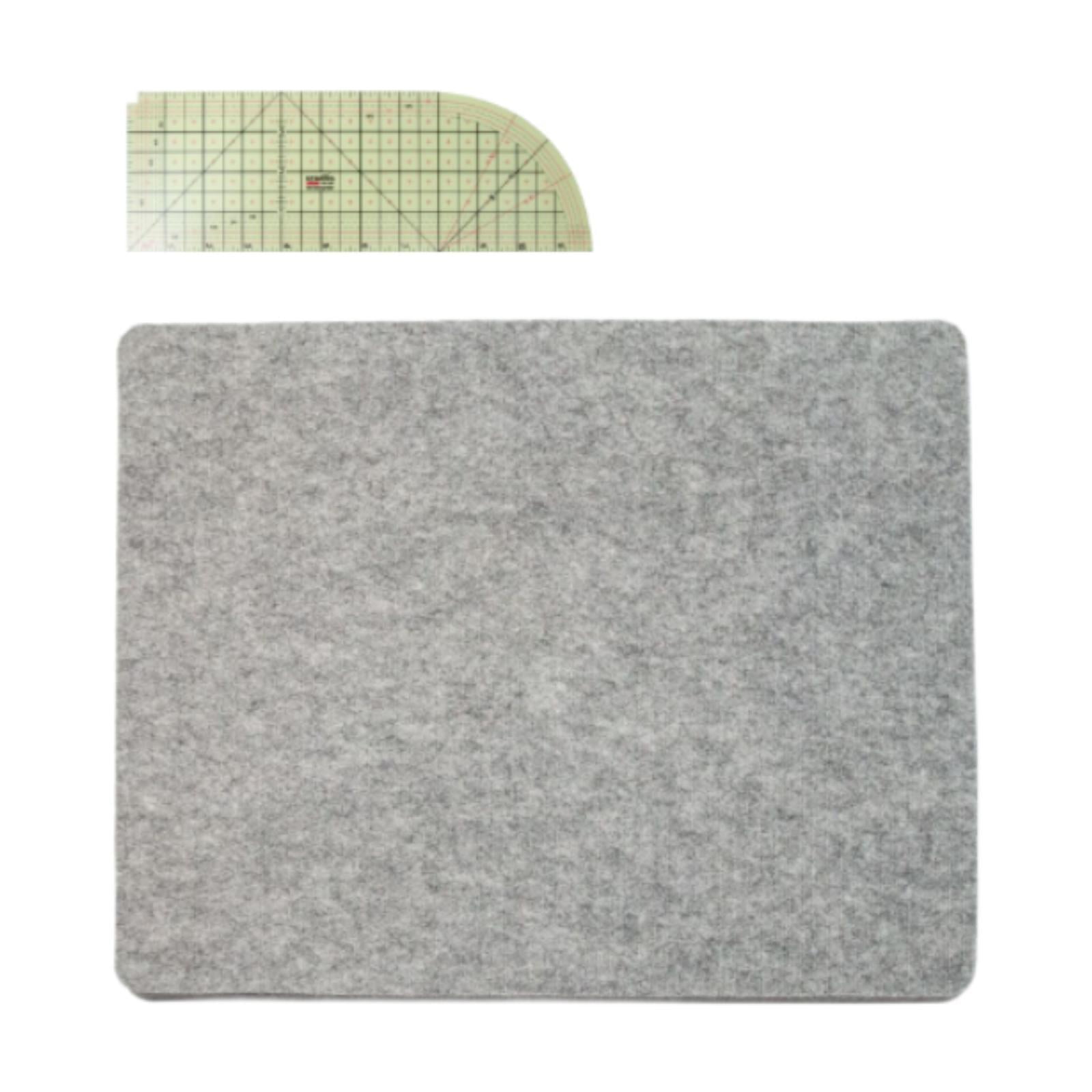 Fiocias Ironing Mat Felt Iron Board Mat Hot Ironing Ruler for Ironing Station Countertop Set C