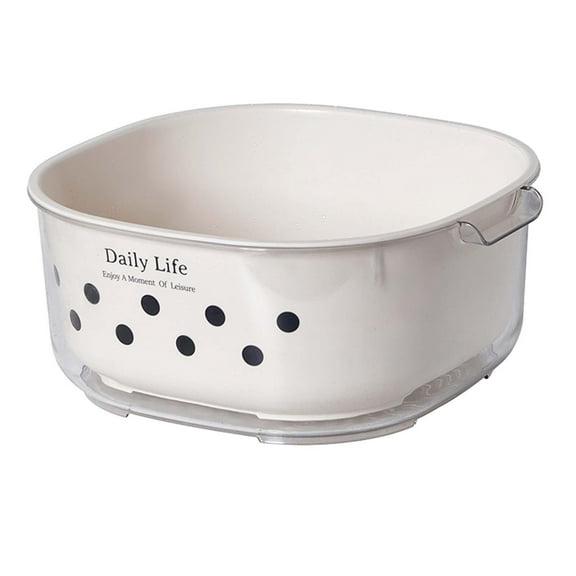 Fiocias Kitchen Colanders Bowl Kitchen Fruit Drain Basket Detachable Food Storage Basket Wave points