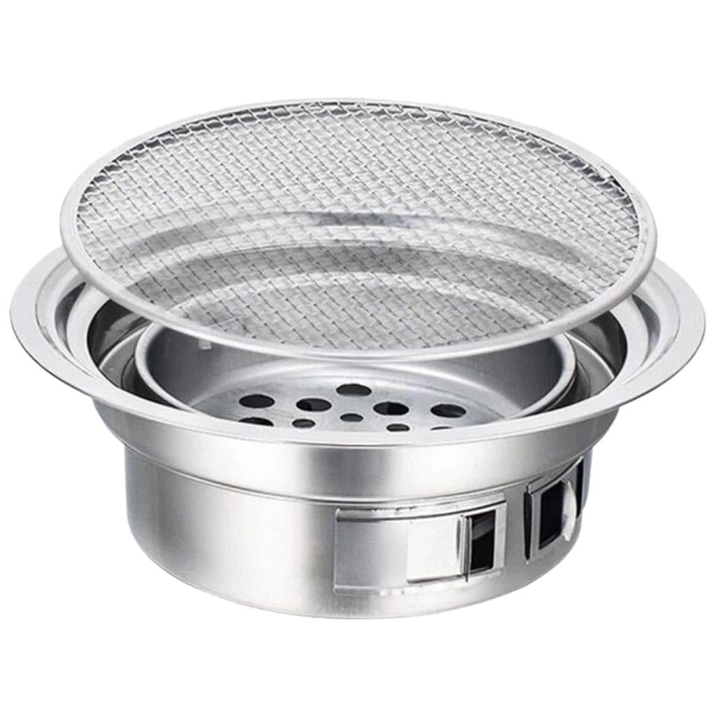 Fiocias Korean Barbecue Grill Barbecue Stove Charcoal Grill for Indoors/Outdoors Korean Without Plate Rack