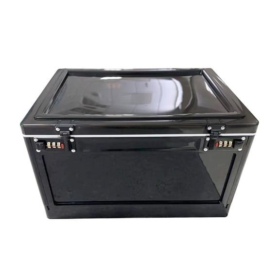 Fiocias Lockable Storage Box, Password Lock Box, Easy to Use Jewel Storage Container, Black White