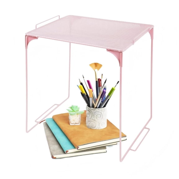 Fiocias Locker Organizer Shelf Sturdy for Gym and Work Fits Standard Size School Lockers Pink 1Pack