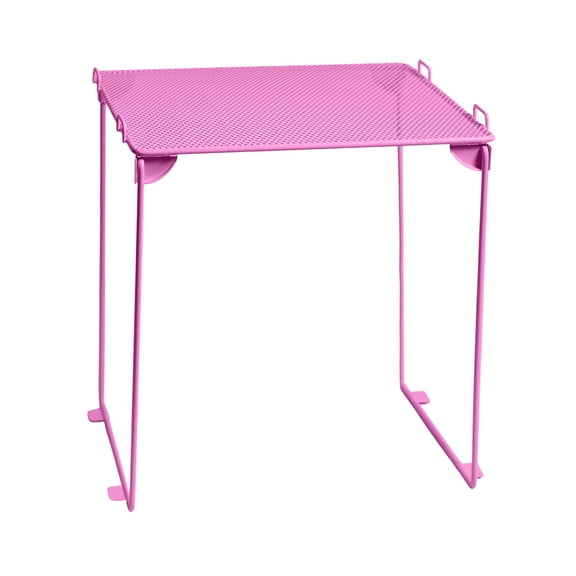 Fiocias Locker Organizer Shelf Sturdy for Gym and Work Fits Standard Size School Lockers Rose red