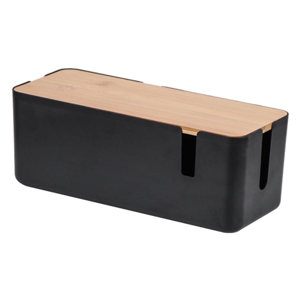 Fiocias Manta Computer Power Strips Hider Cable Management Box Holder Concealer Surge Black