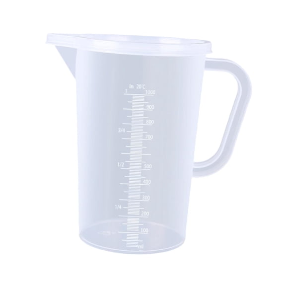 Fiocias Measuring Cup Container with Lid Easy Pour Clear Markings Versatile Pitcher Easy 1000ml