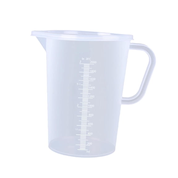 Fiocias Measuring Cup Container with Lid Easy Pour Clear Markings Versatile Pitcher Easy 2000ml