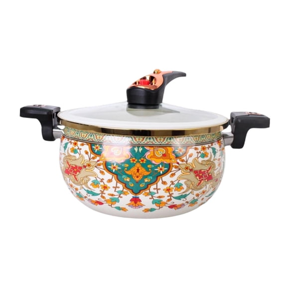 Fiocias Micro Pressure Pot 7L Easy Clean Cookware with Cover Soup Pot Milk Sauce Hot Pot