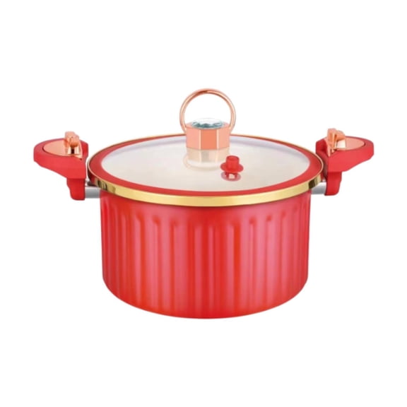 Fiocias Micro Pressure Pot 8L Cookware for Gas Induction Heat Resistant with Lid Cooking