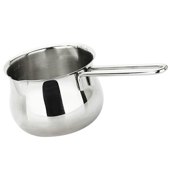 Fiocias Milk Saucepan Pot Tea with Pour Spouts Kitchen Cooking Tool aus Stainless Steel