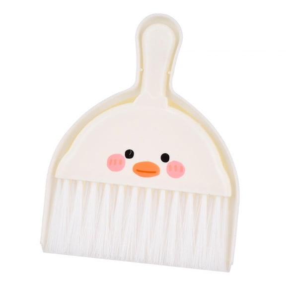 Fiocias Mini Broom and Dustpan Multipurpose Portable Table Cleaning Brush Set for Office White